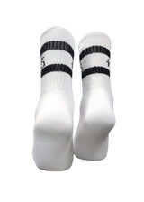 TWO BROTHERS Κάλτσες λευκές Black Stripes TBS-01-white