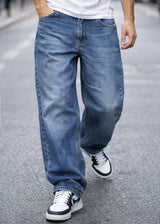 Ανδρικό τζιν παντελόνι-GUF-UM3182-basic jeans Baggy Fit denim