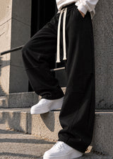 GUF CLOTHING - Ανδρική φόρμα baggy με χνούδι - Μαύρη V3-1246