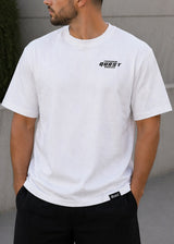 QUEST CLOTHING Ανδρική κοντομάνικη μπλούζα λευκή DOB WHT-15