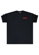 QUEST CLOTHING Ανδρική κοντομάνικη μπλούζα μαύρη BEAR BL-27