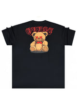 QUEST CLOTHING Ανδρική κοντομάνικη μπλούζα μαύρη BEAR BL-27