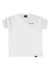 QUEST CLOTHING Ανδρική κοντομάνικη μπλούζα λευκή COG WHT-07