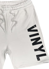Ανδρική βερμούδα Vinyl art clothing - 04952-02 - logo print shorts λευκό